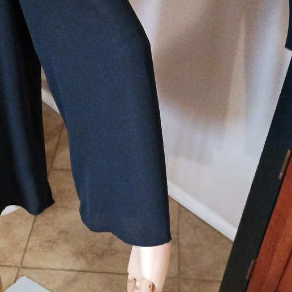 Worthington Black Cold Shoulder Blouse with Lace Detail - Picture 7 of 15